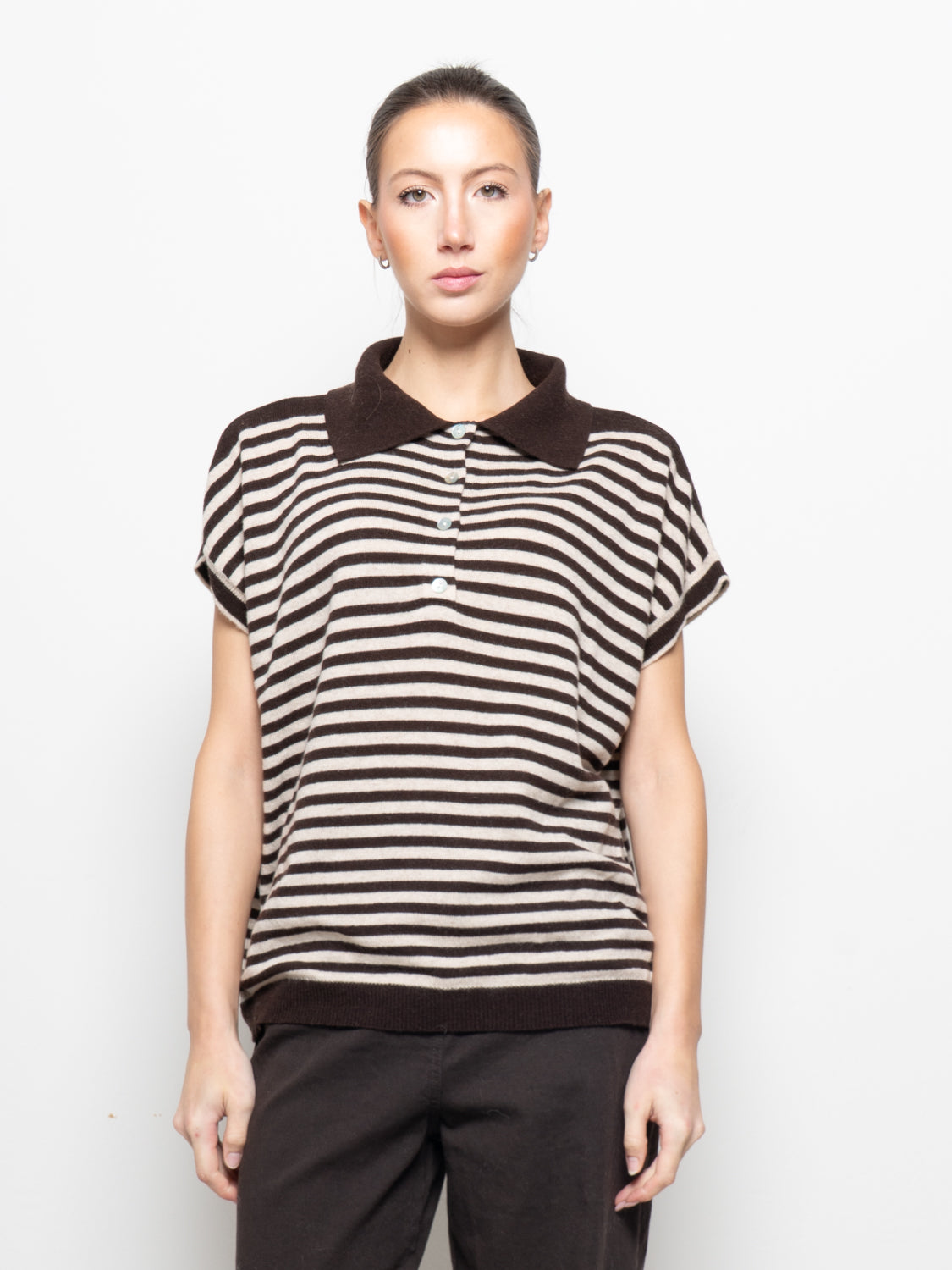 Polo in maglia a righe