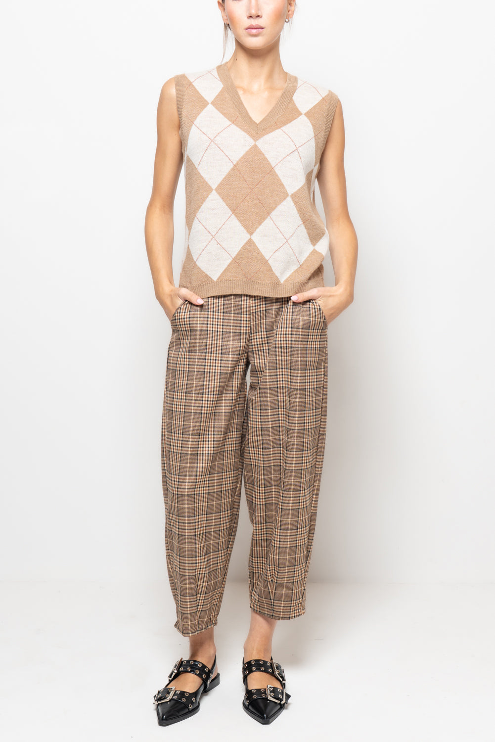 Gilet a rombi a corpetto