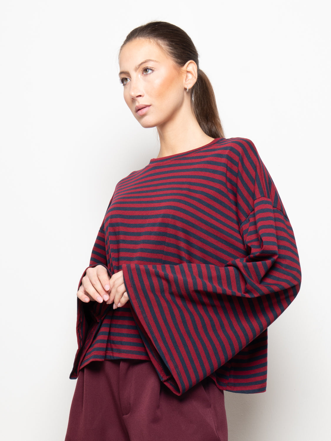 Maglia oversize righe