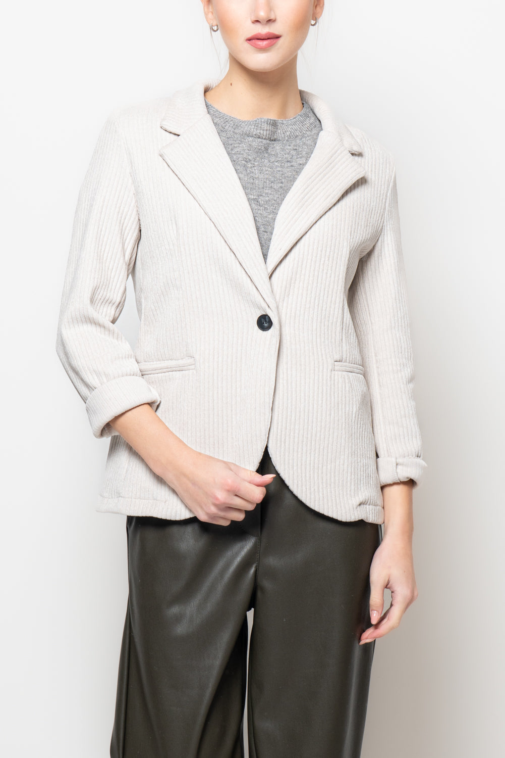 Giacca sfiancata in velluto