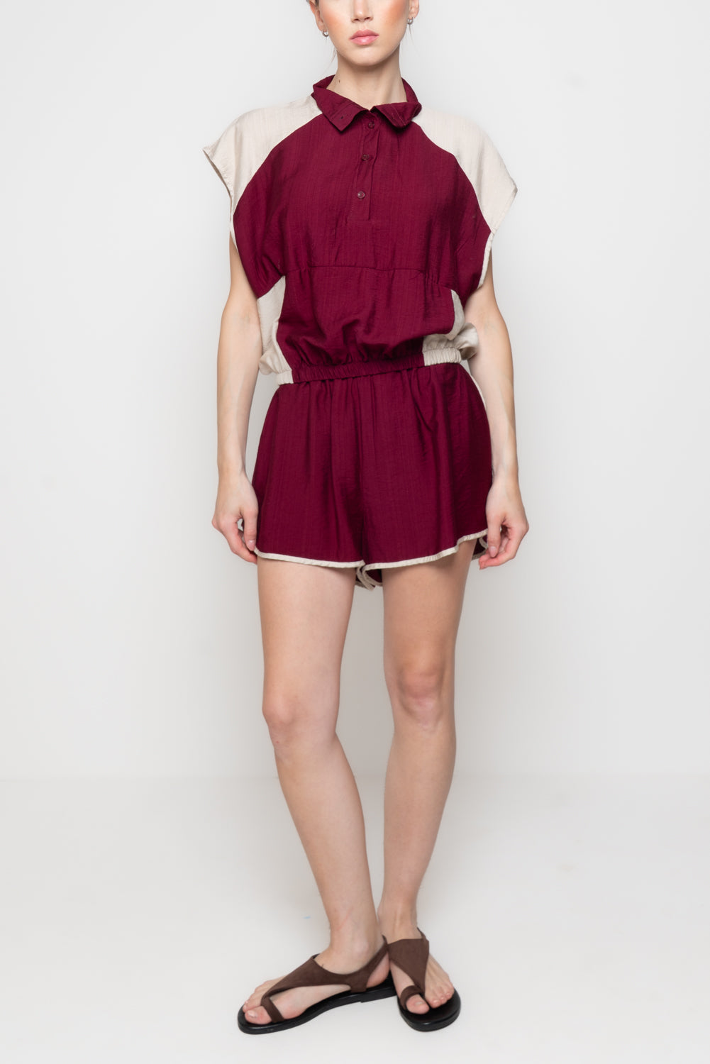 Casacca crop Color-Block