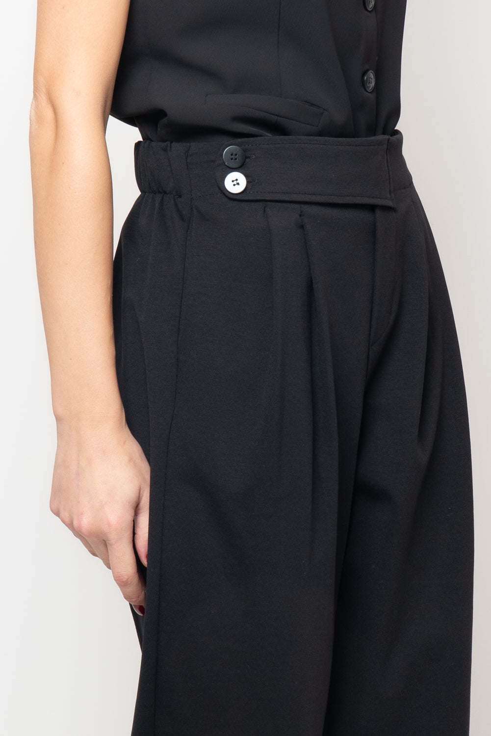 Pantalone in punto milano doppio bottone