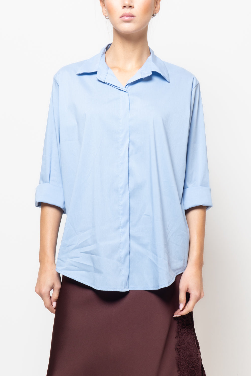 Camicia ampia in cotone