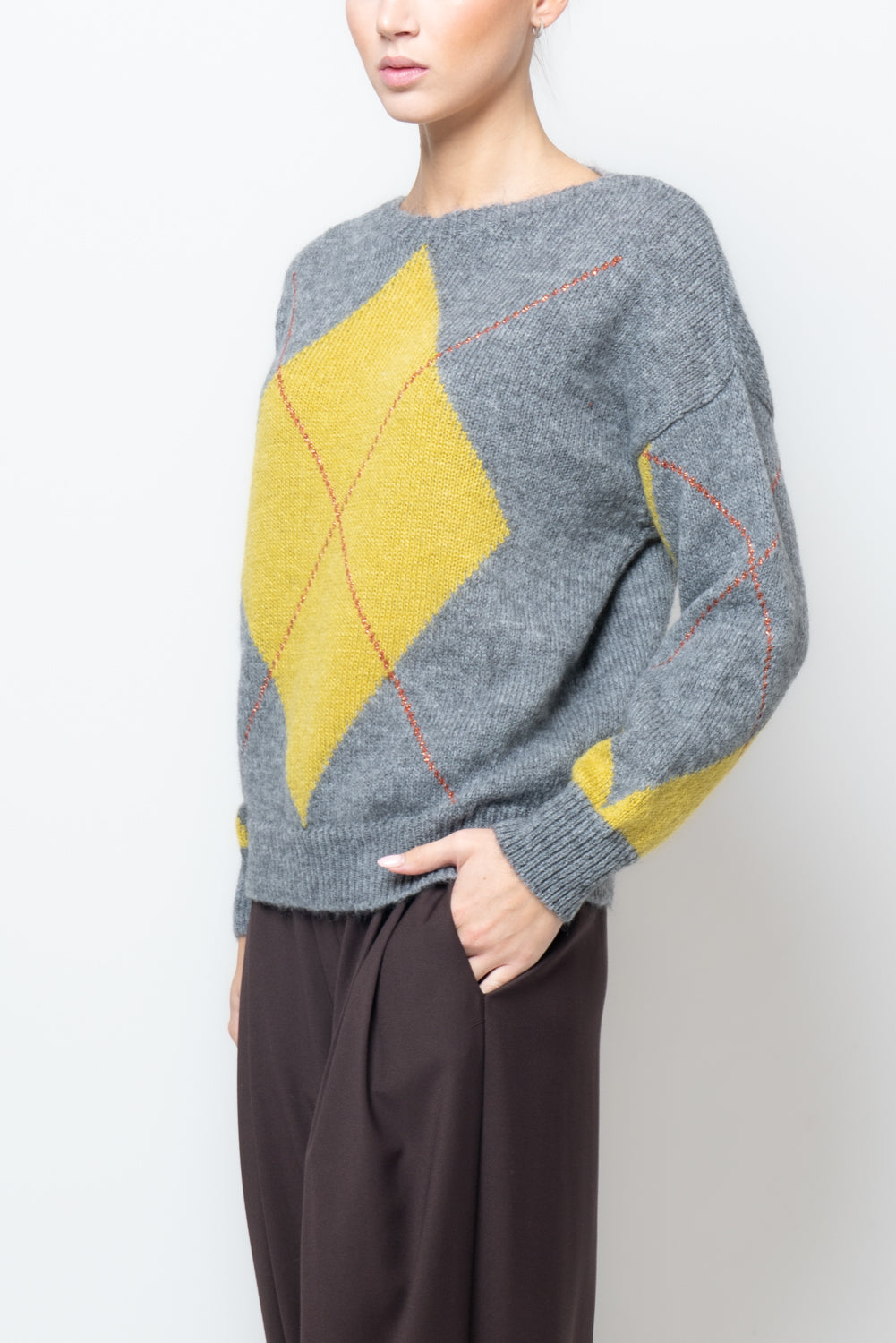 Maglia con motivo a rombo
