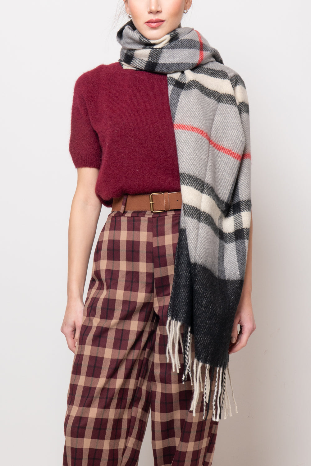 Sciarpa motivo scozzese