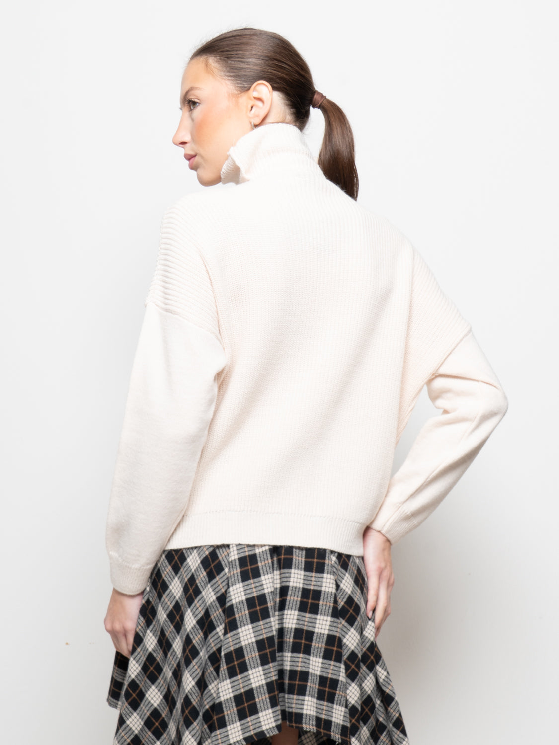 Maglione con collo a zip