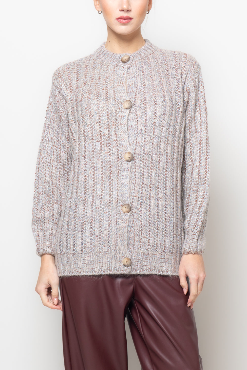 Cardigan misto mohair melange