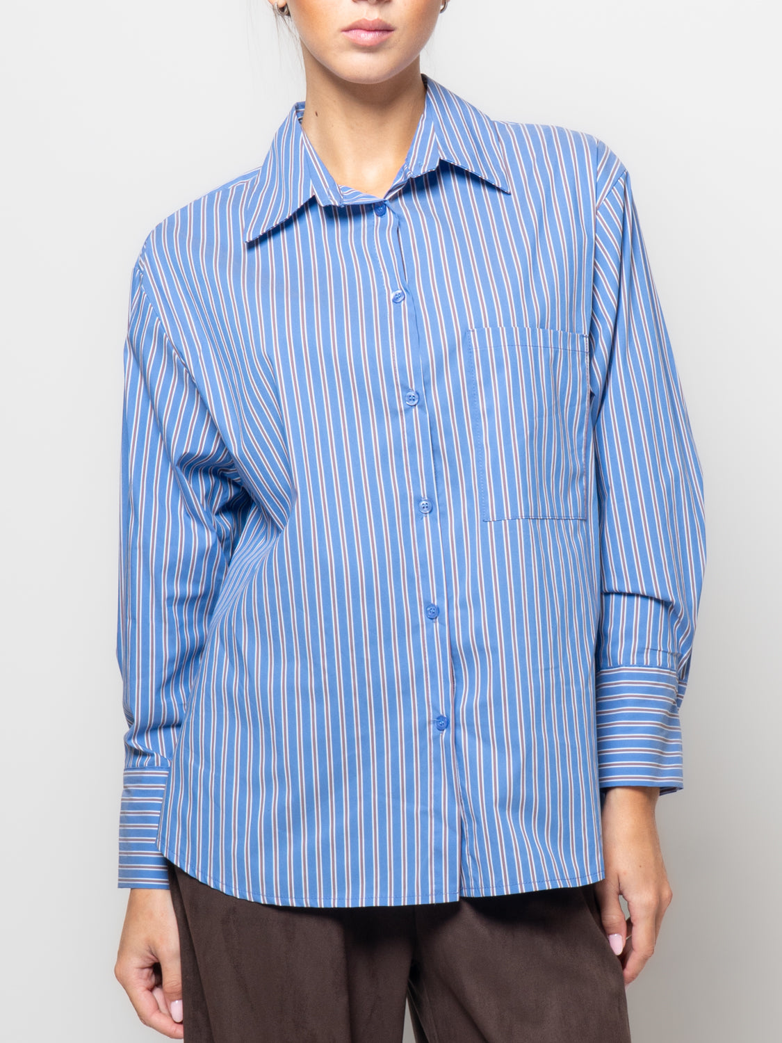 Camicia a righe con tasca