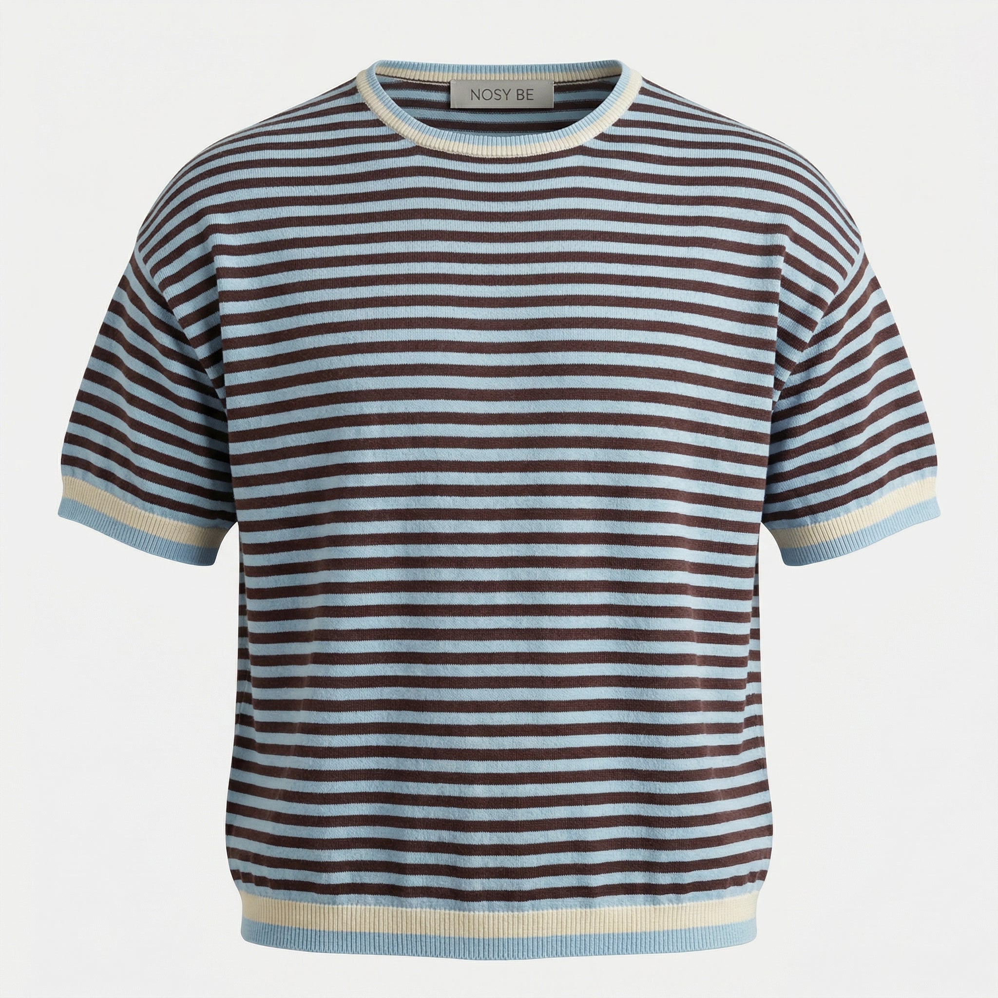 T-shirt in maglia a righe in cotone