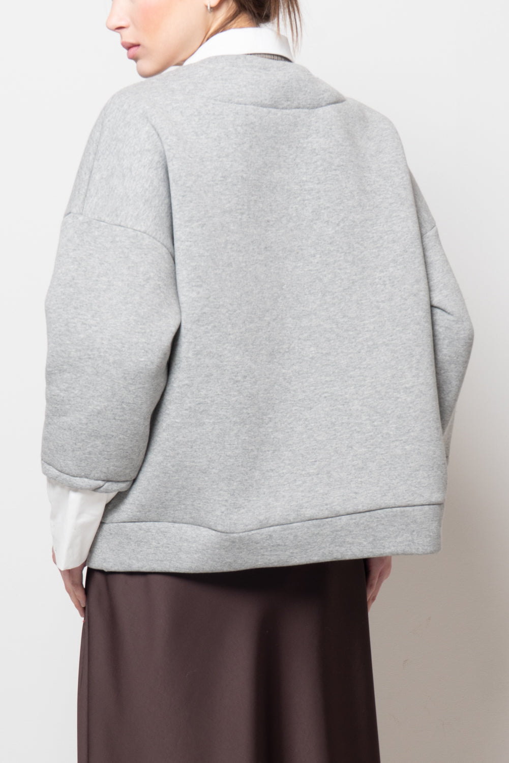 Felpa doppio tessuto con cravatta