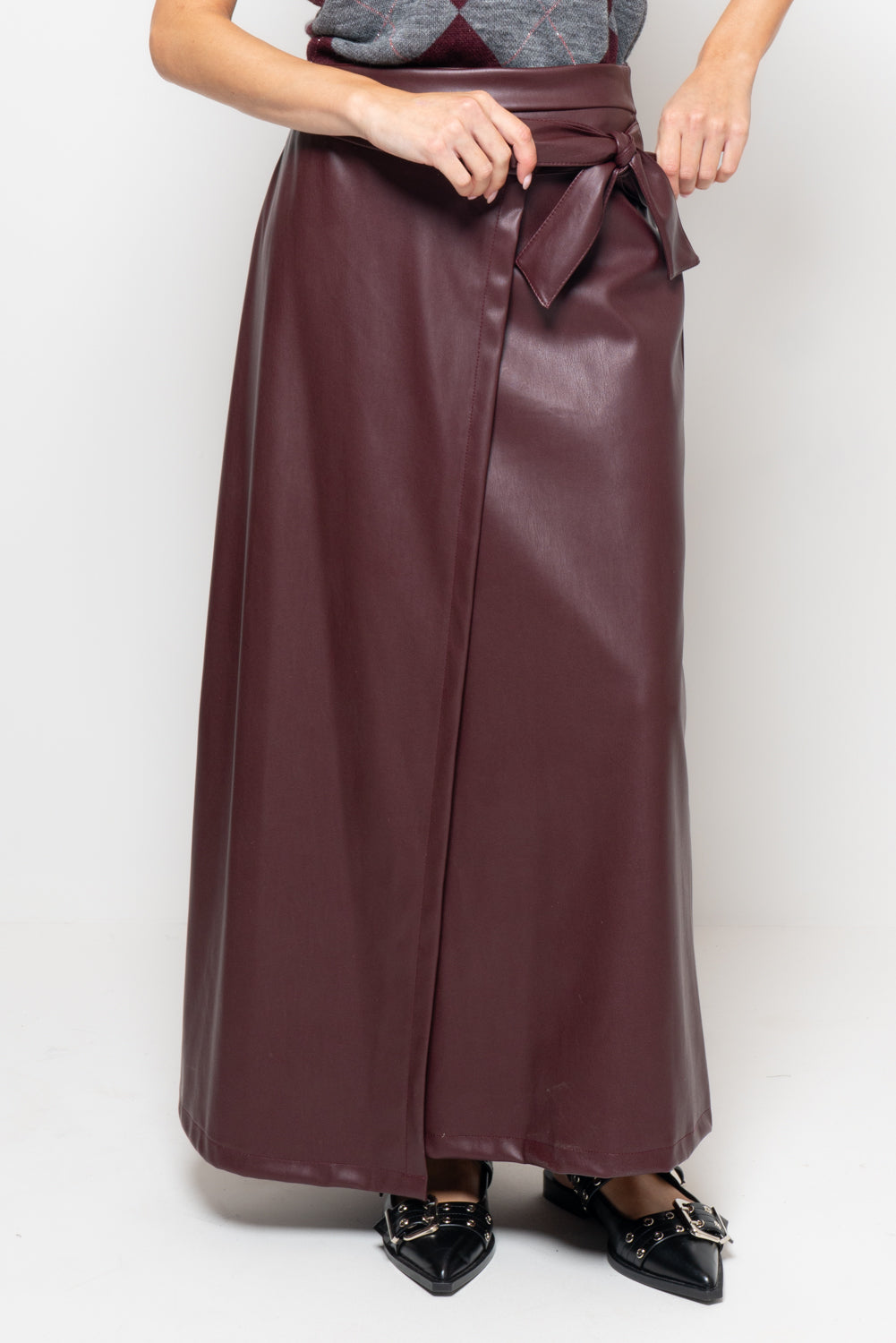 Gonna a portafoglio in similpelle