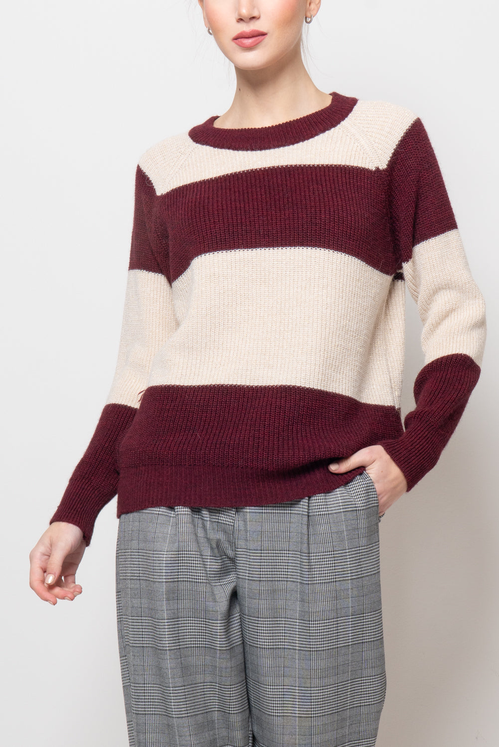 Maglia con maxi righe