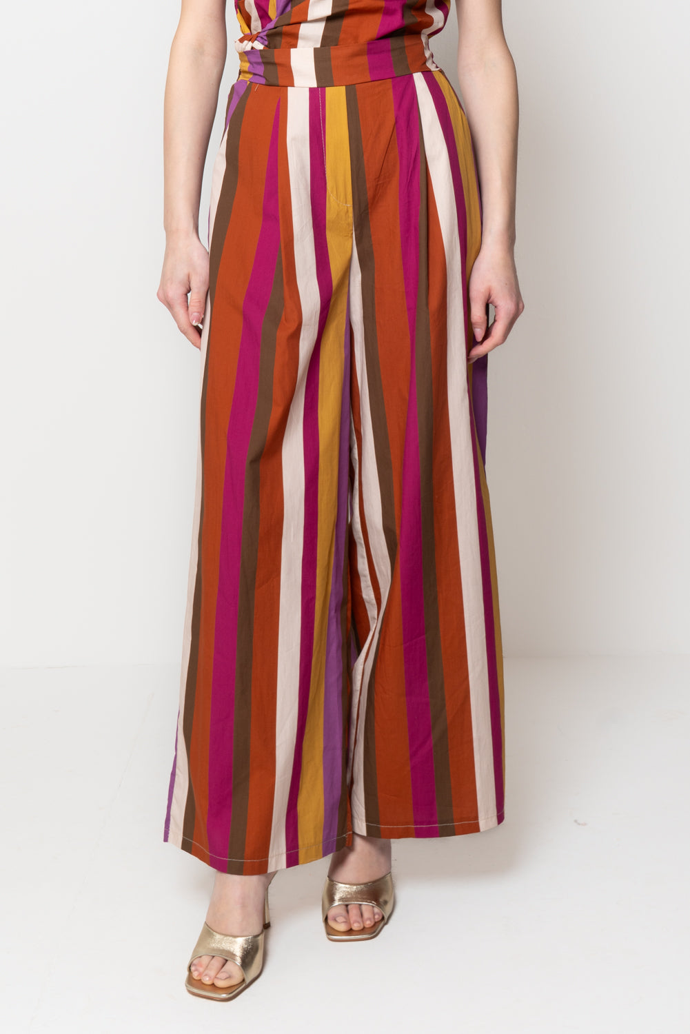 Pantalone a Righe Multicolor