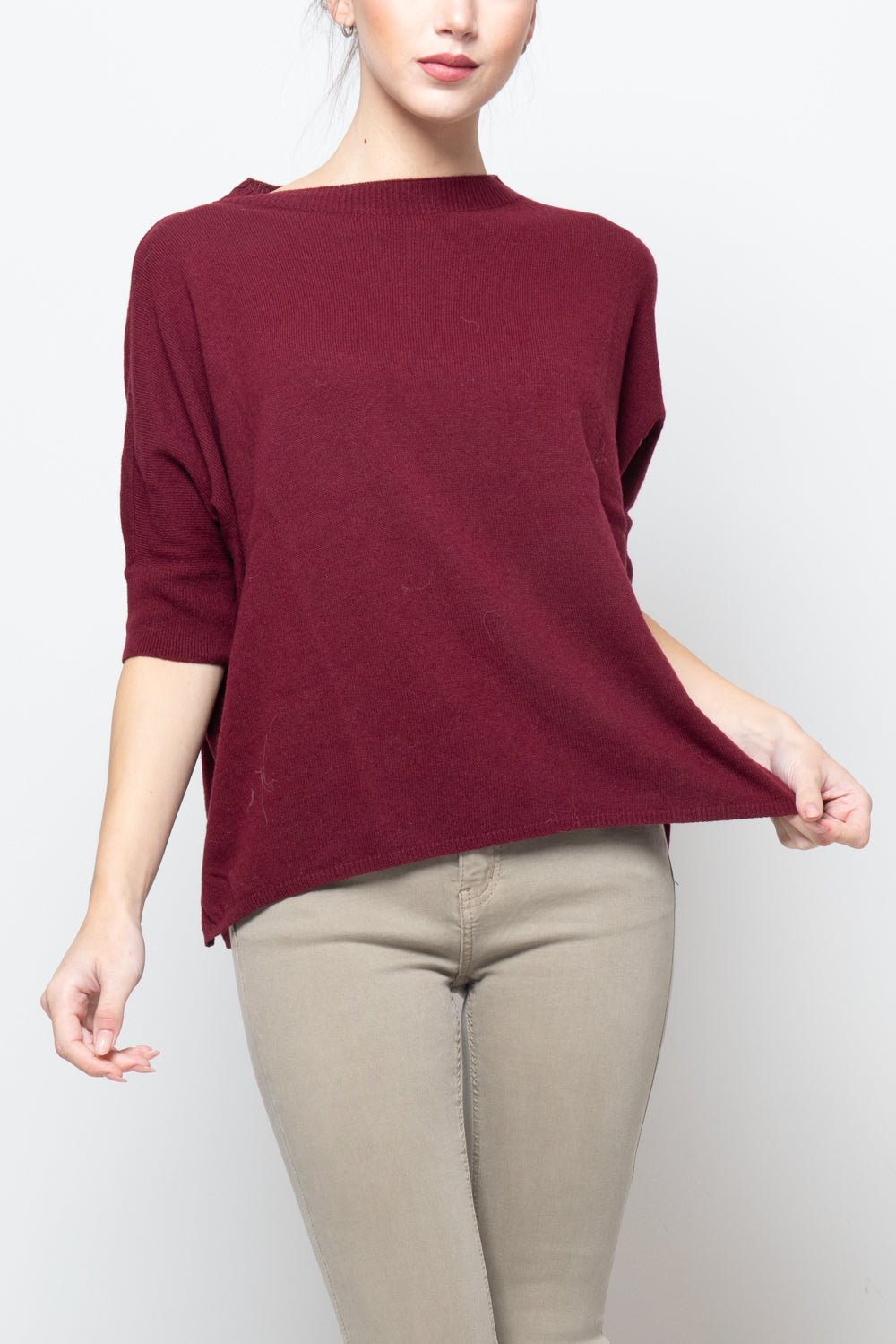 Maglia misto cashmere  manica corta