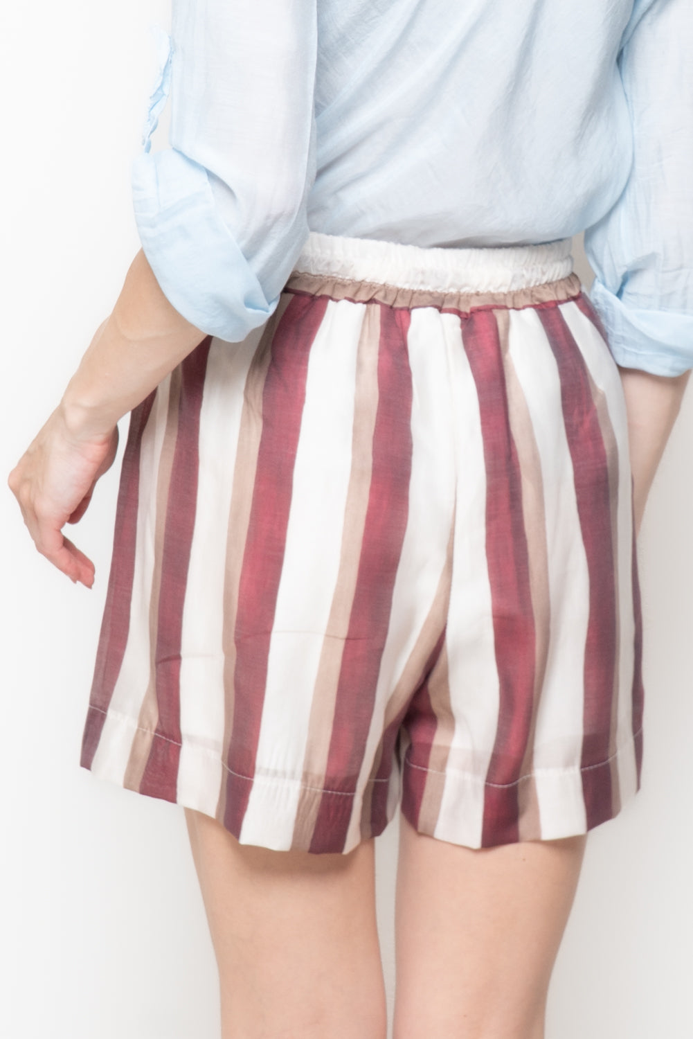 Shorts a Righe con Coulisse