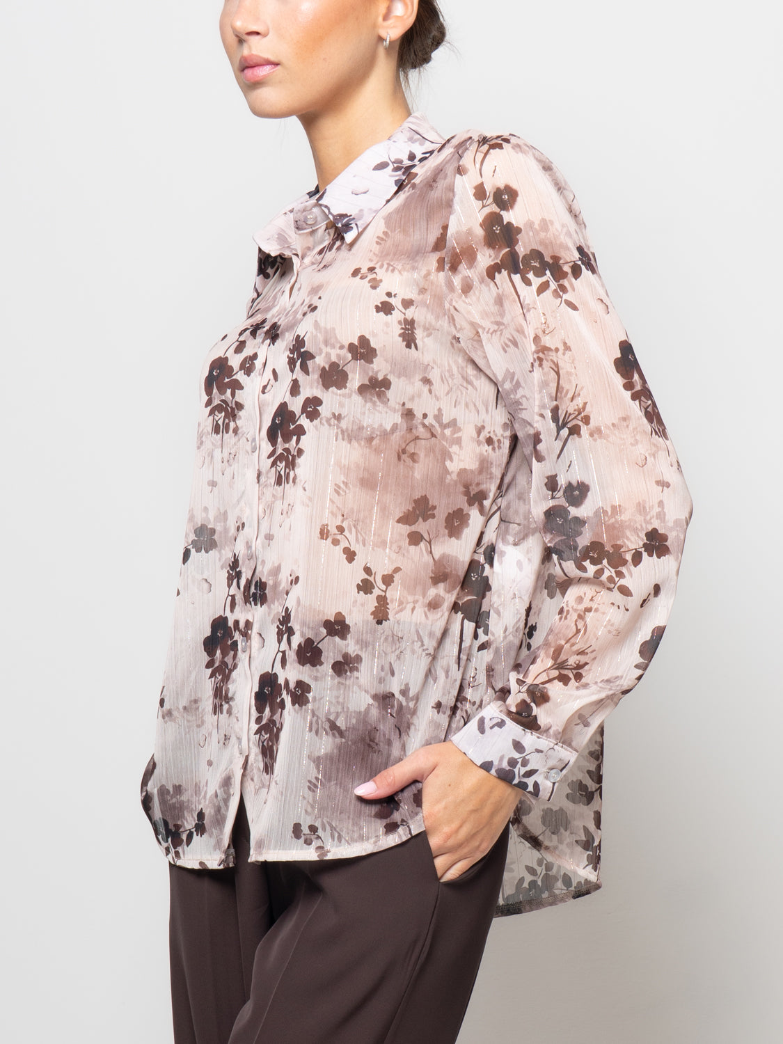 Camicia fantasia in filo di lurex