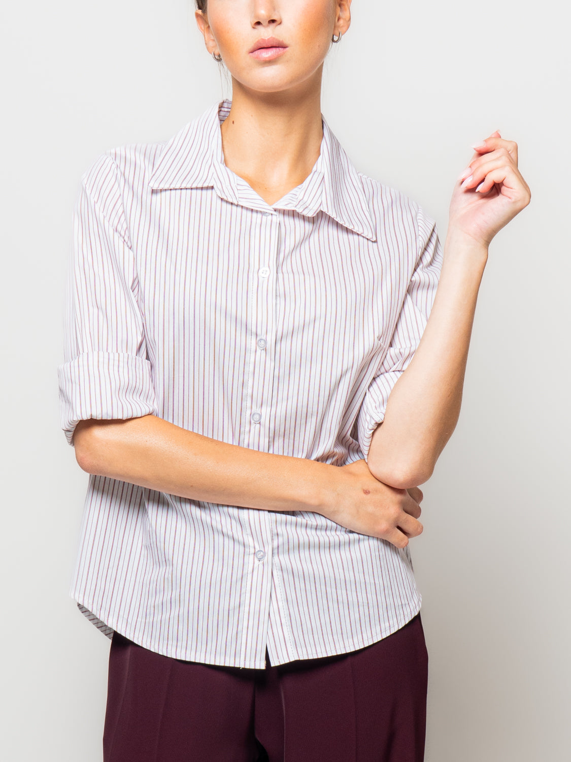 Camicia slim a righe