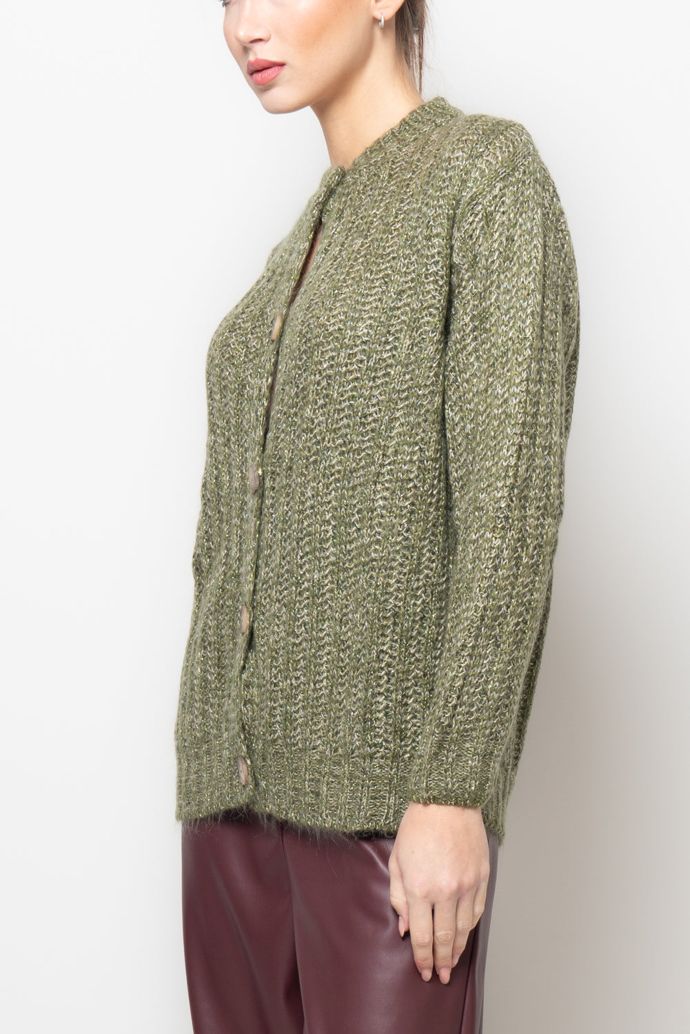 Cardigan misto mohair melange