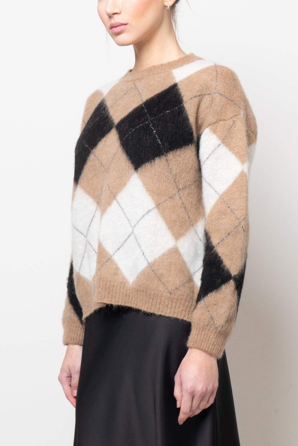 Maglia a rombi garzata