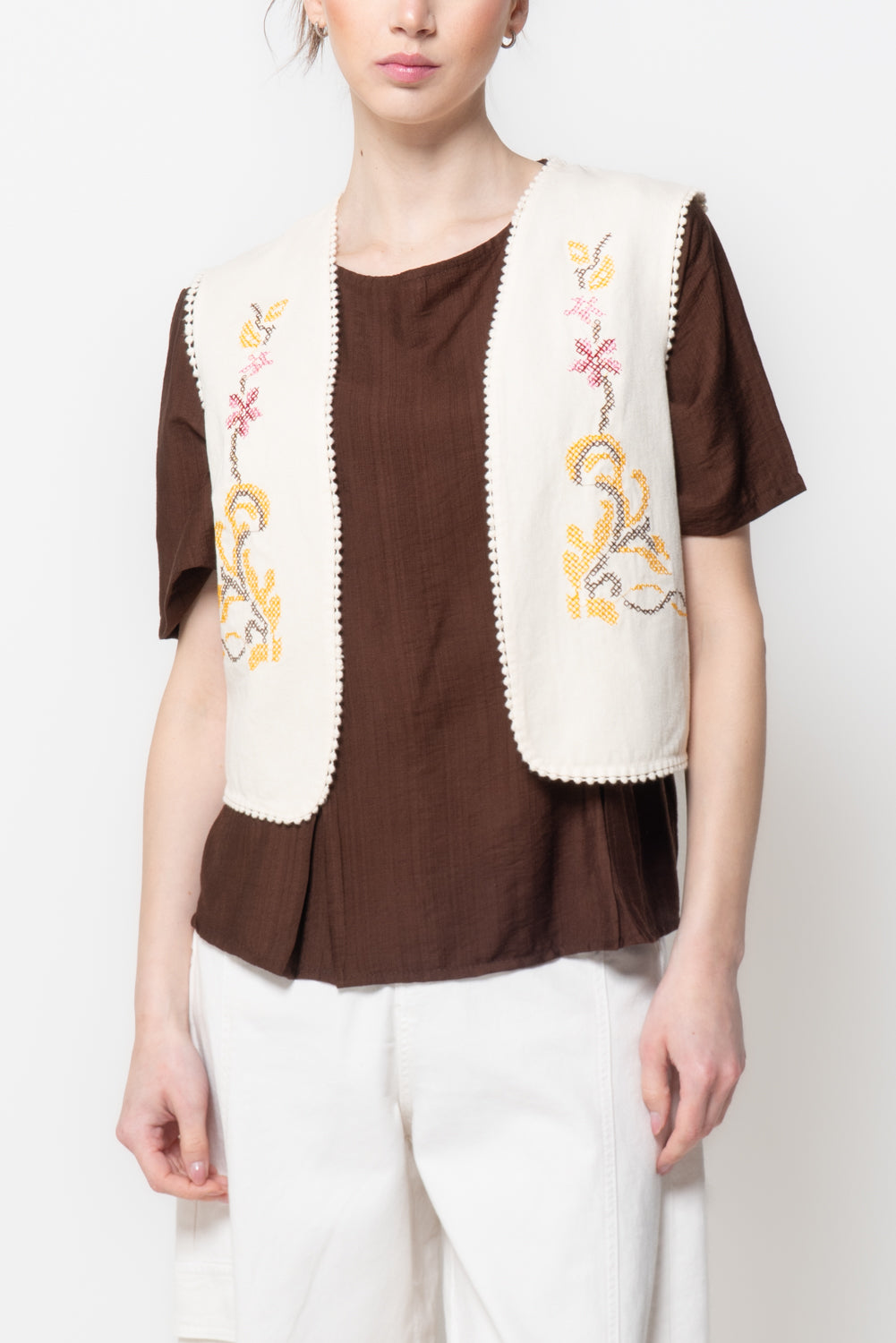 Gilet con ricami