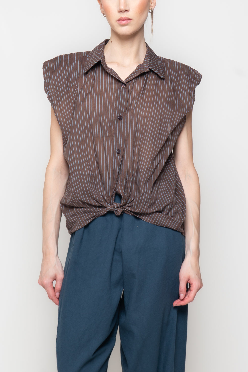 Camicia Smanicata a Righe