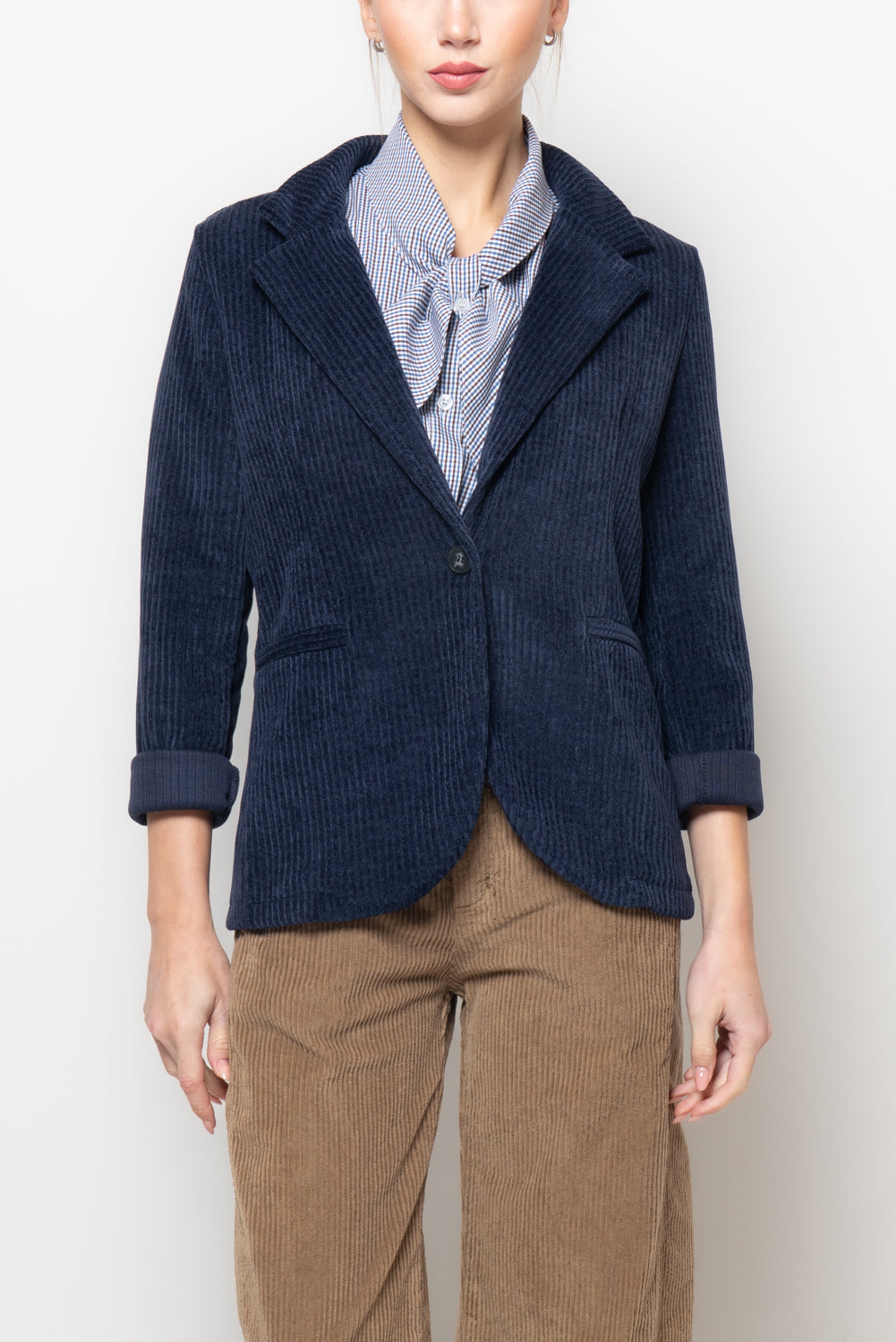 Giacca sfiancata in velluto