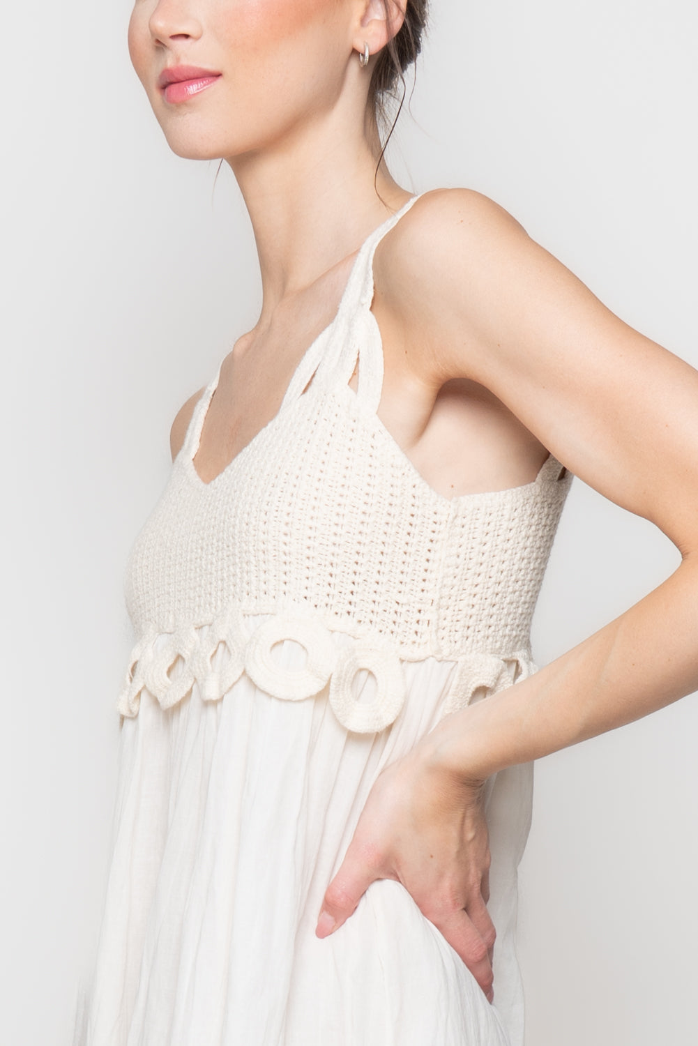 Abito con top in macramè