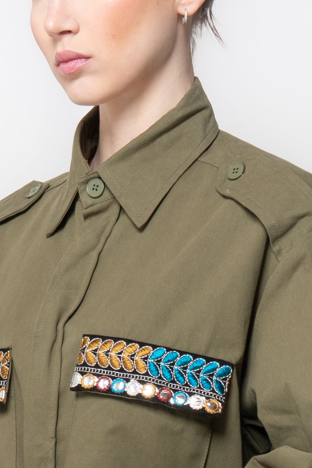 Sahariana Militare Patch dietro
