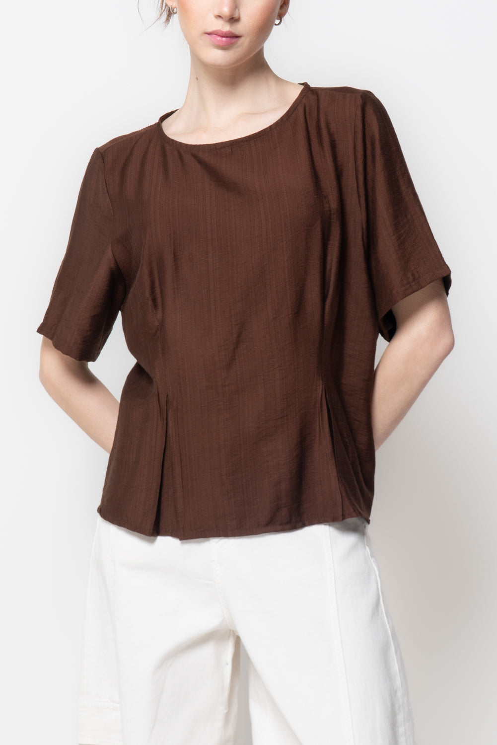 Blusa con Arricciatura Posteriore