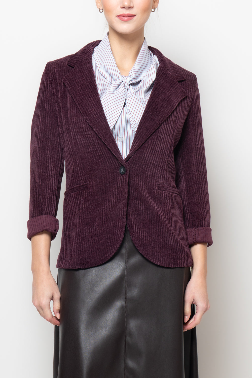 Giacca sfiancata in velluto