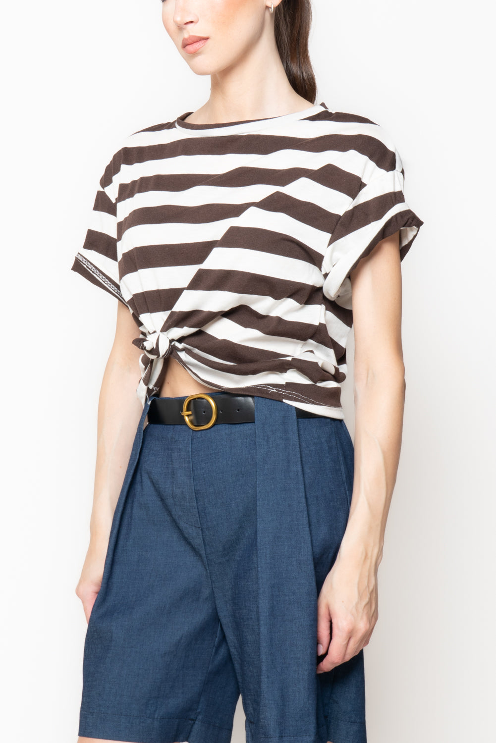 T-shirt a Righe bicolore
