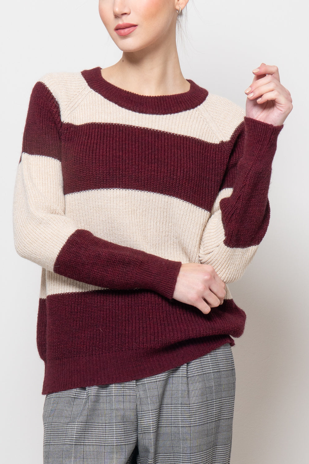 Maglia con maxi righe