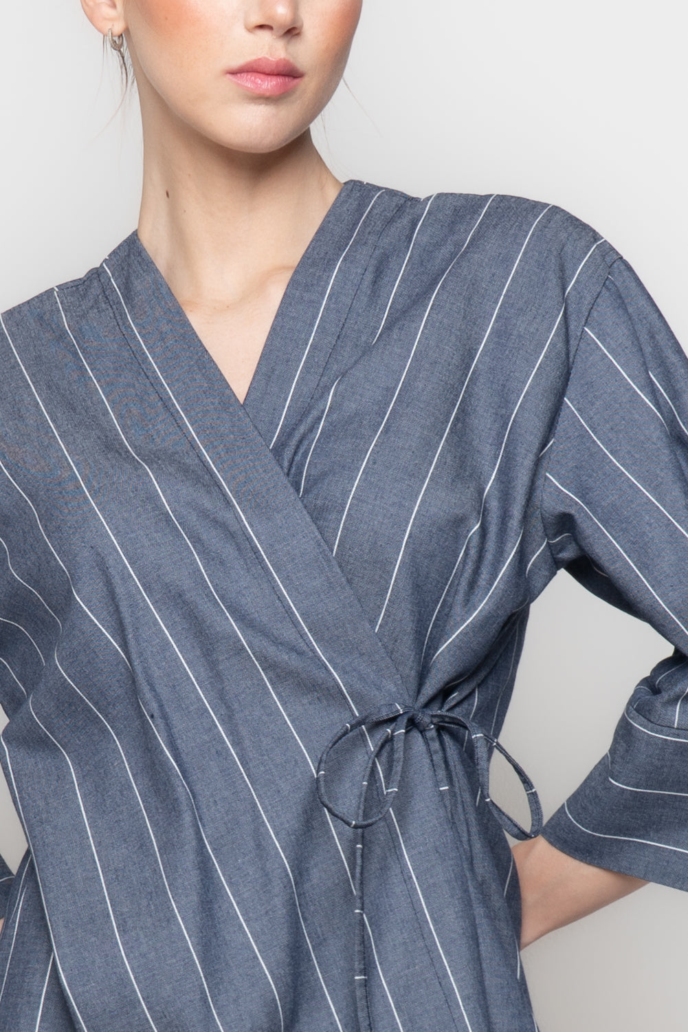 Blusa a Portafoglio Gessata