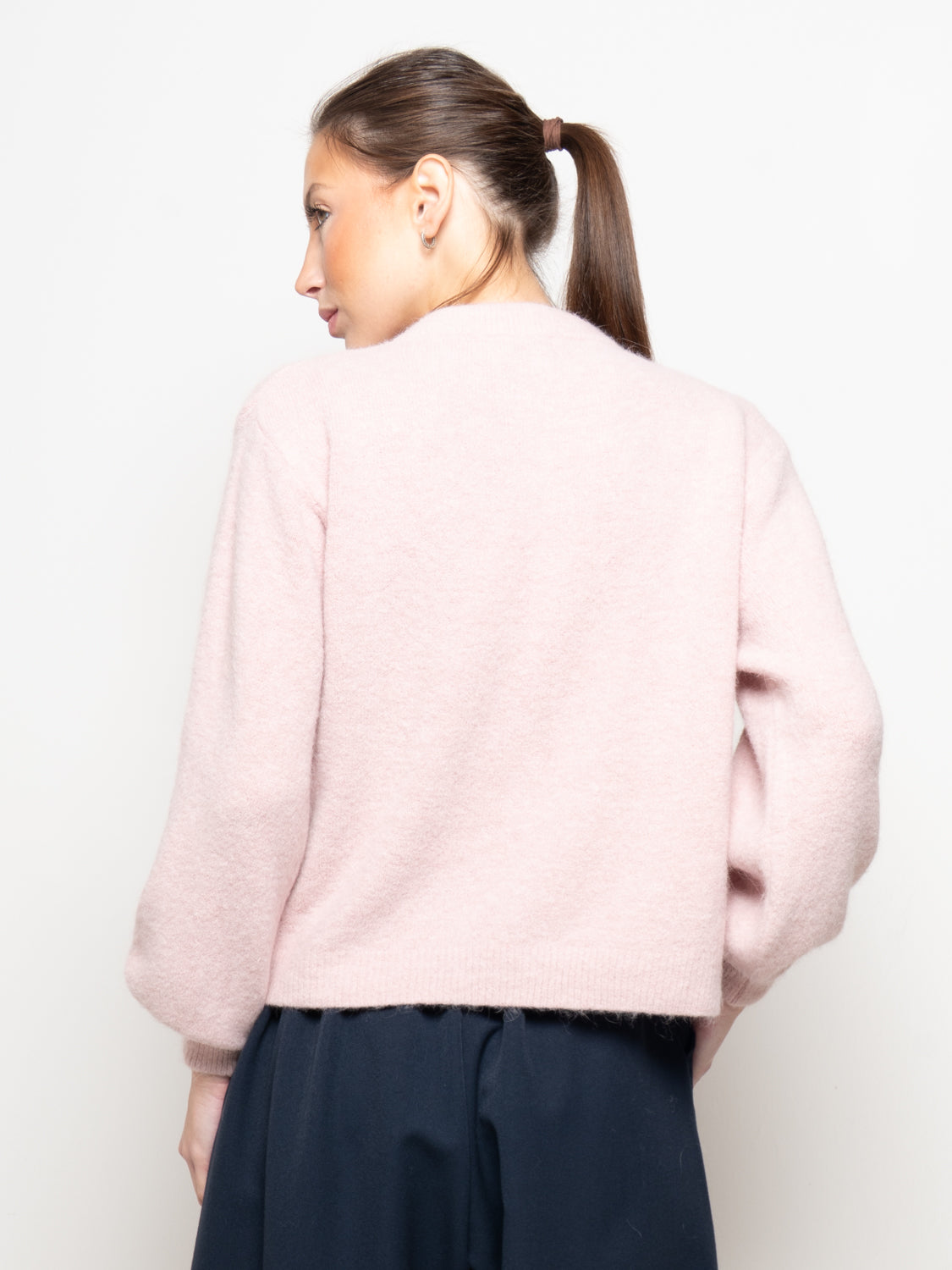 Cardigan in maglia con fiocco