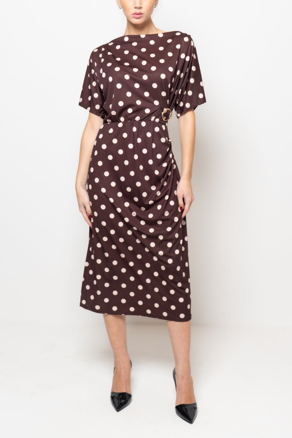 Abito manica corta a pois