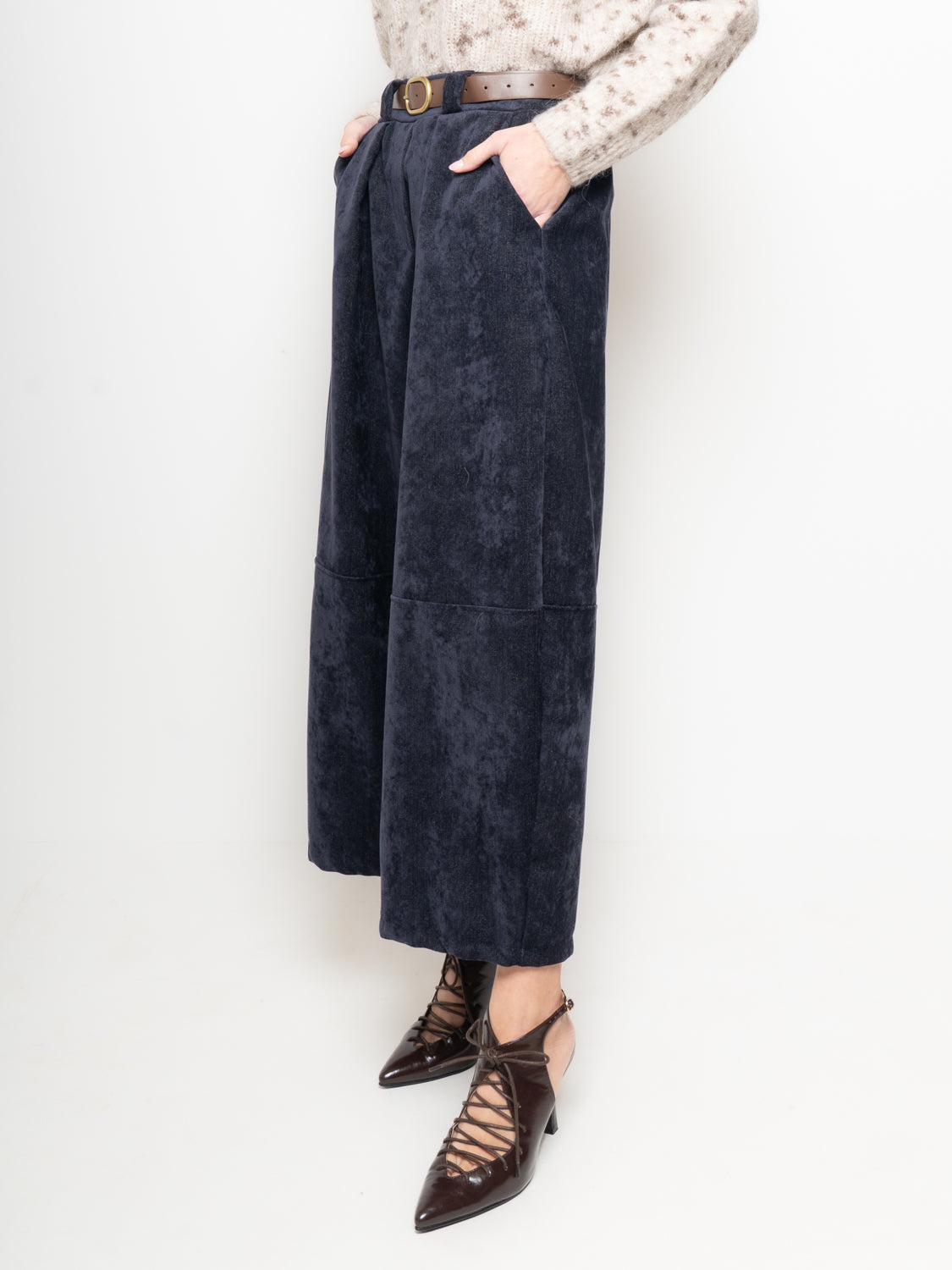 Pantalone ampio in ciniglia