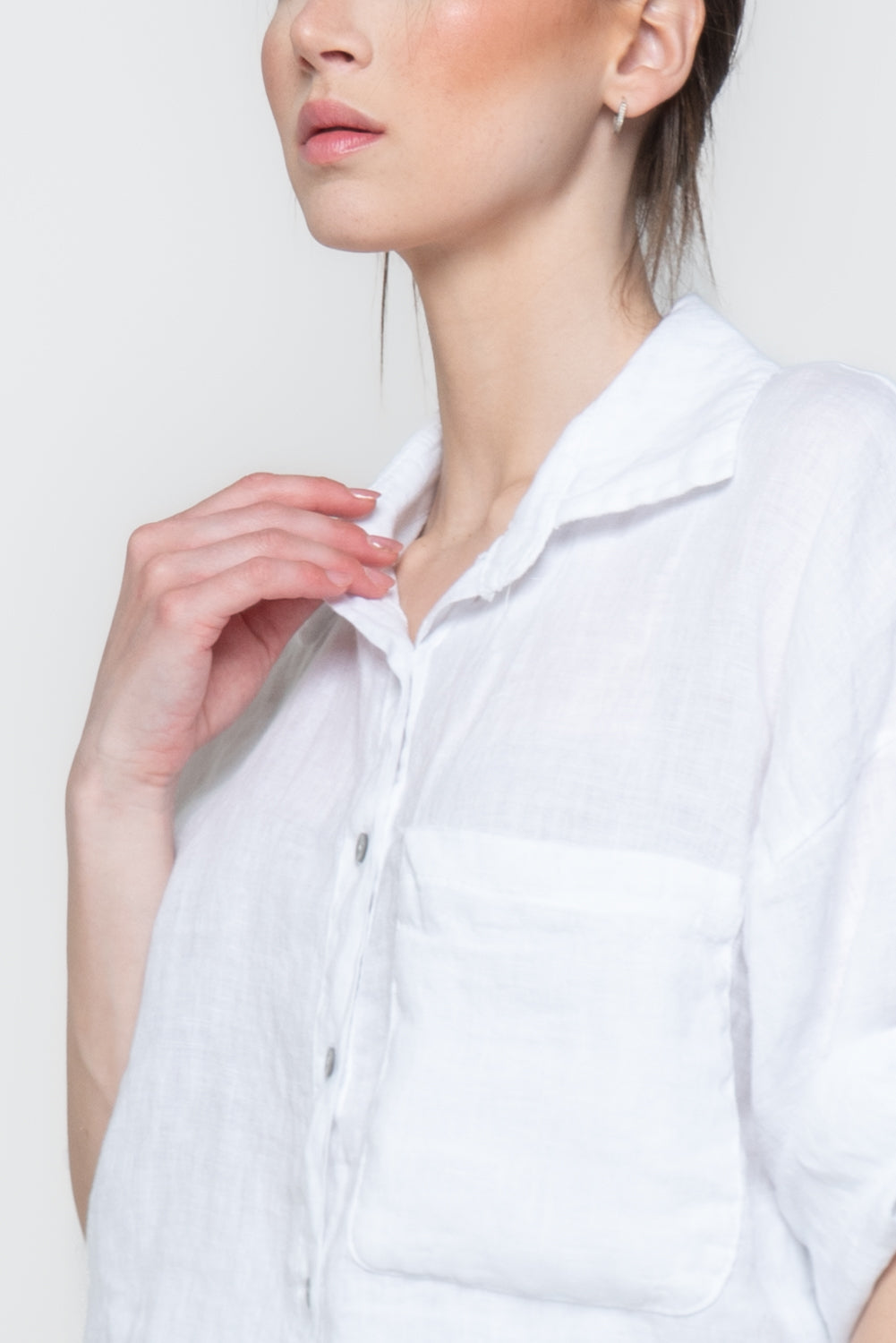 Camicia a scatola 100% lino