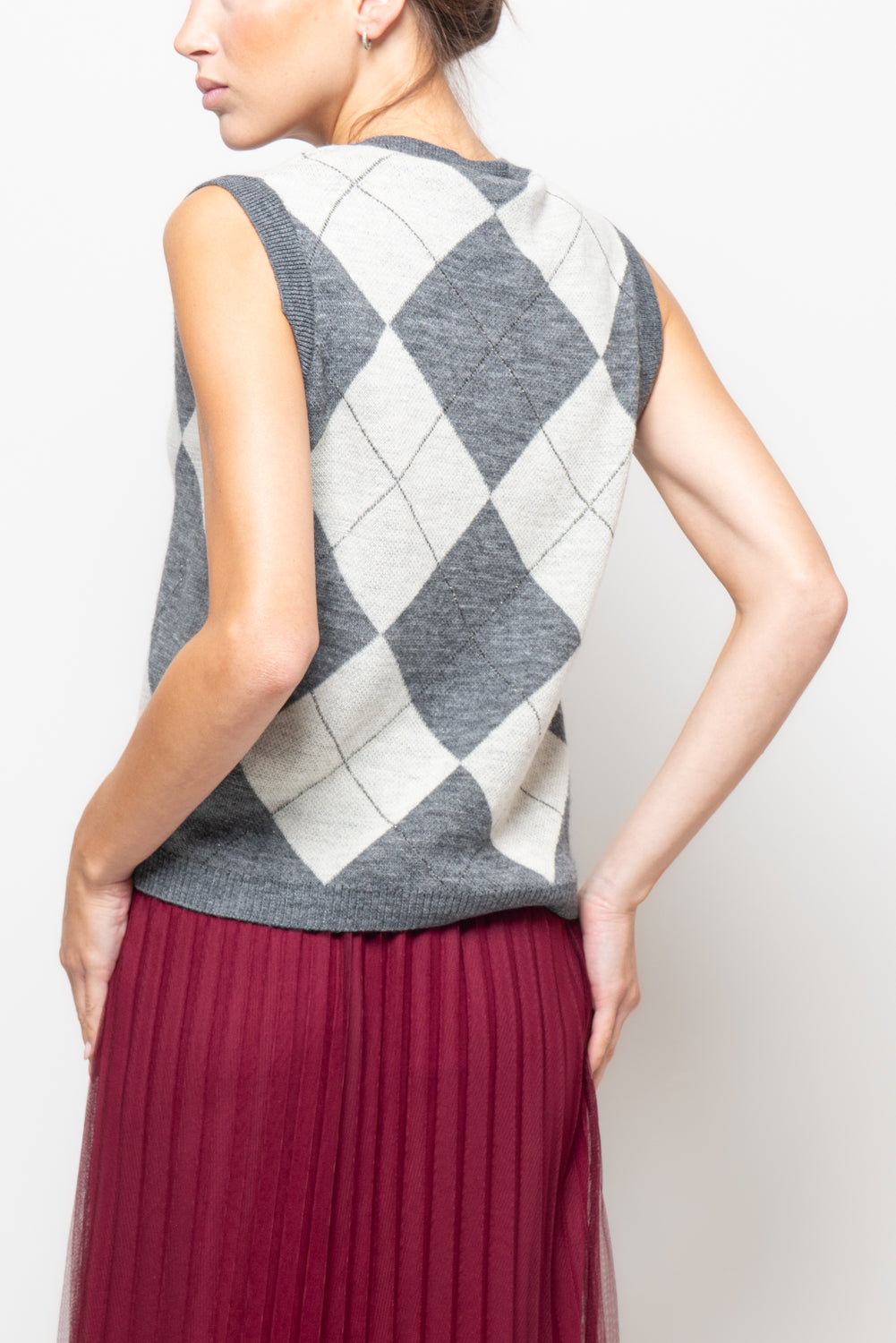 Gilet a rombi a corpetto