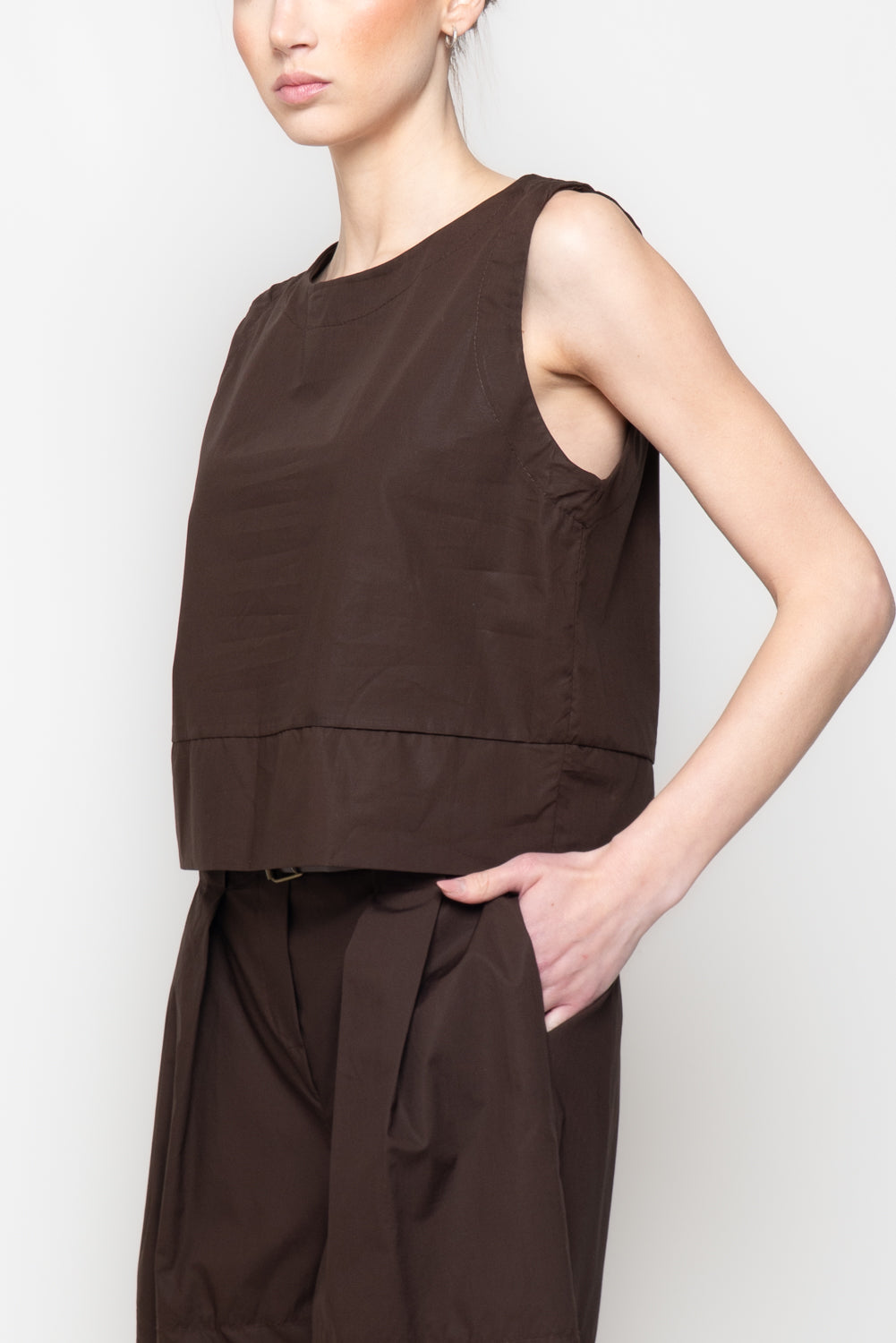 Top in cotone a scatola