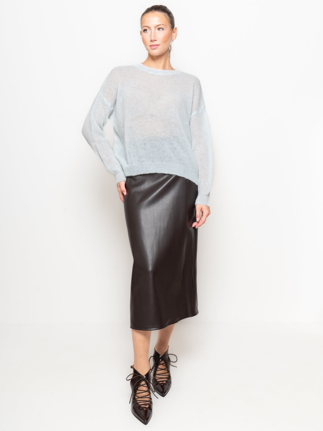 Maglia in alpaca con paillette