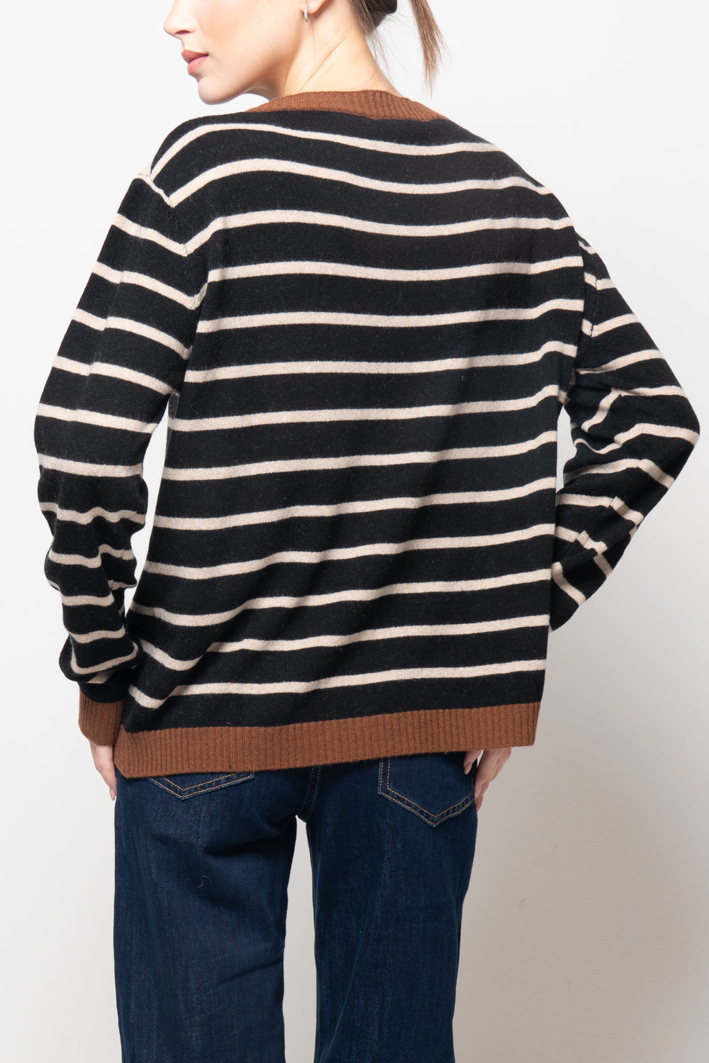 Maglia a scatola a righe