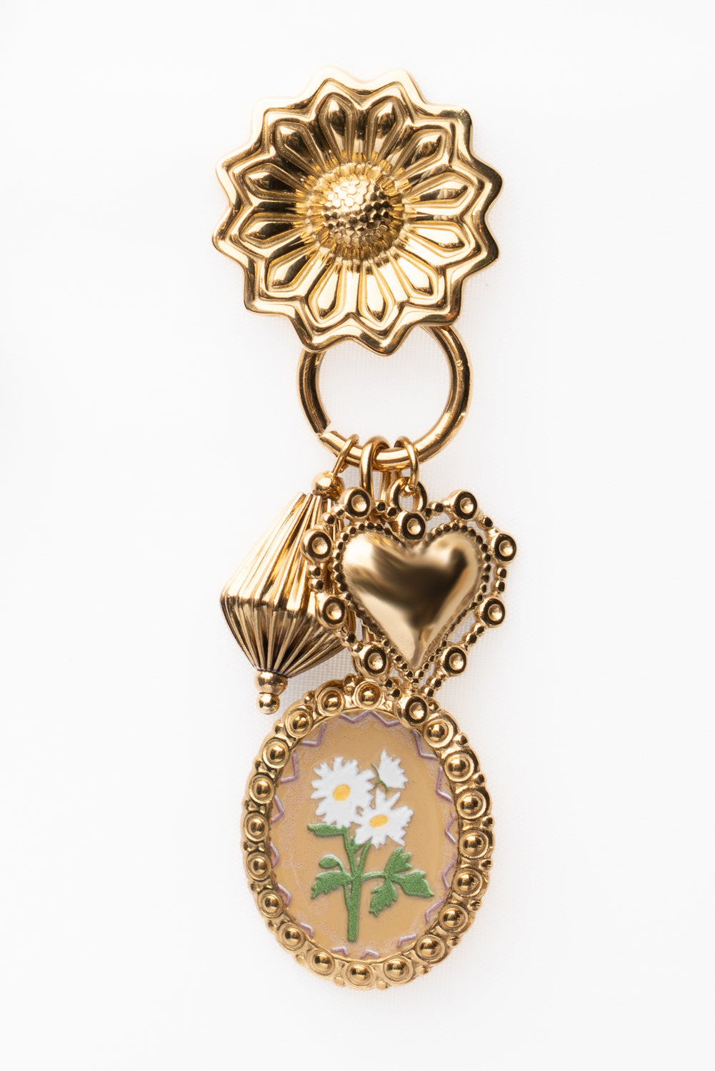 Orecchini Pendenti Fiore e Cammeo