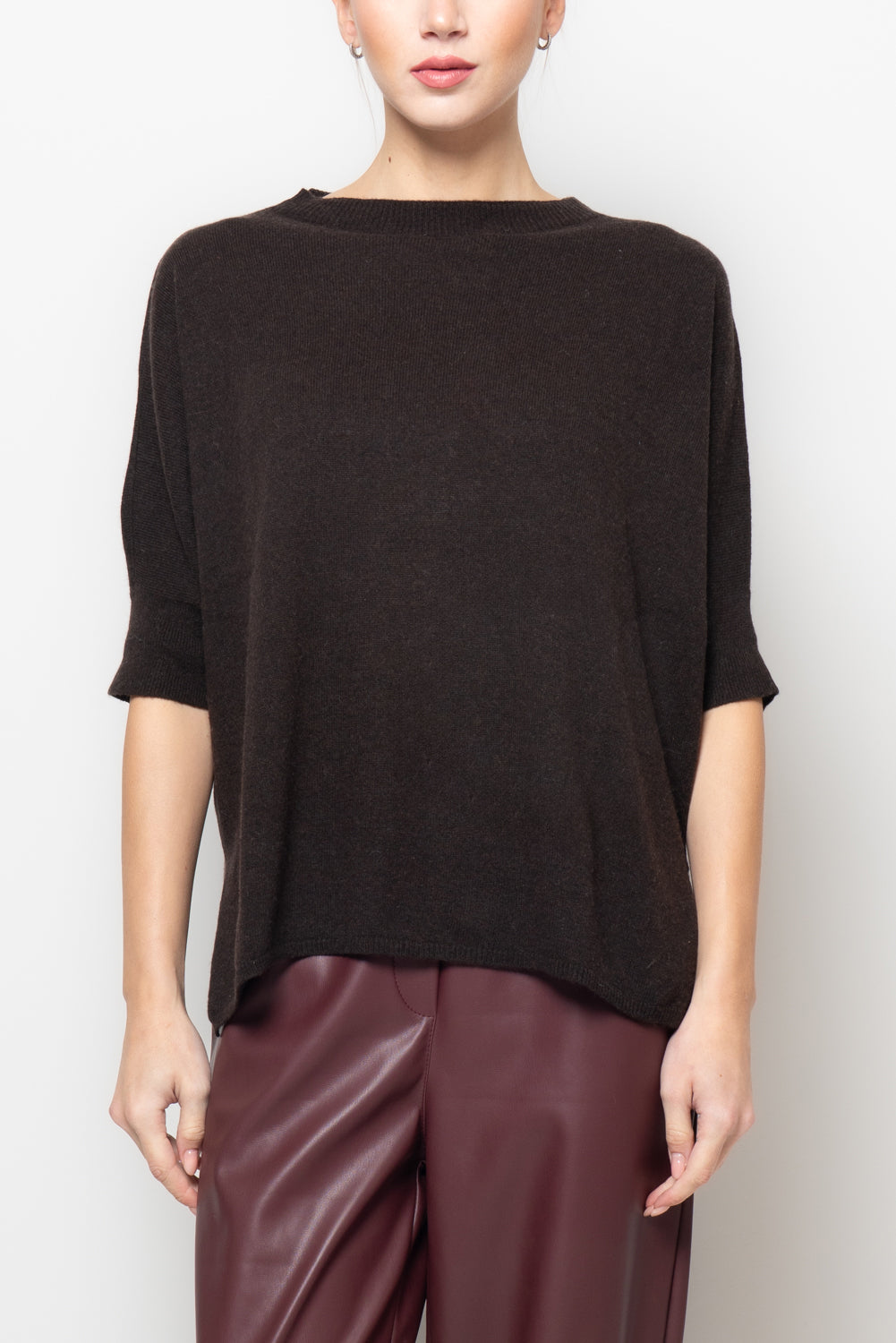 Maglia misto cashmere  manica corta