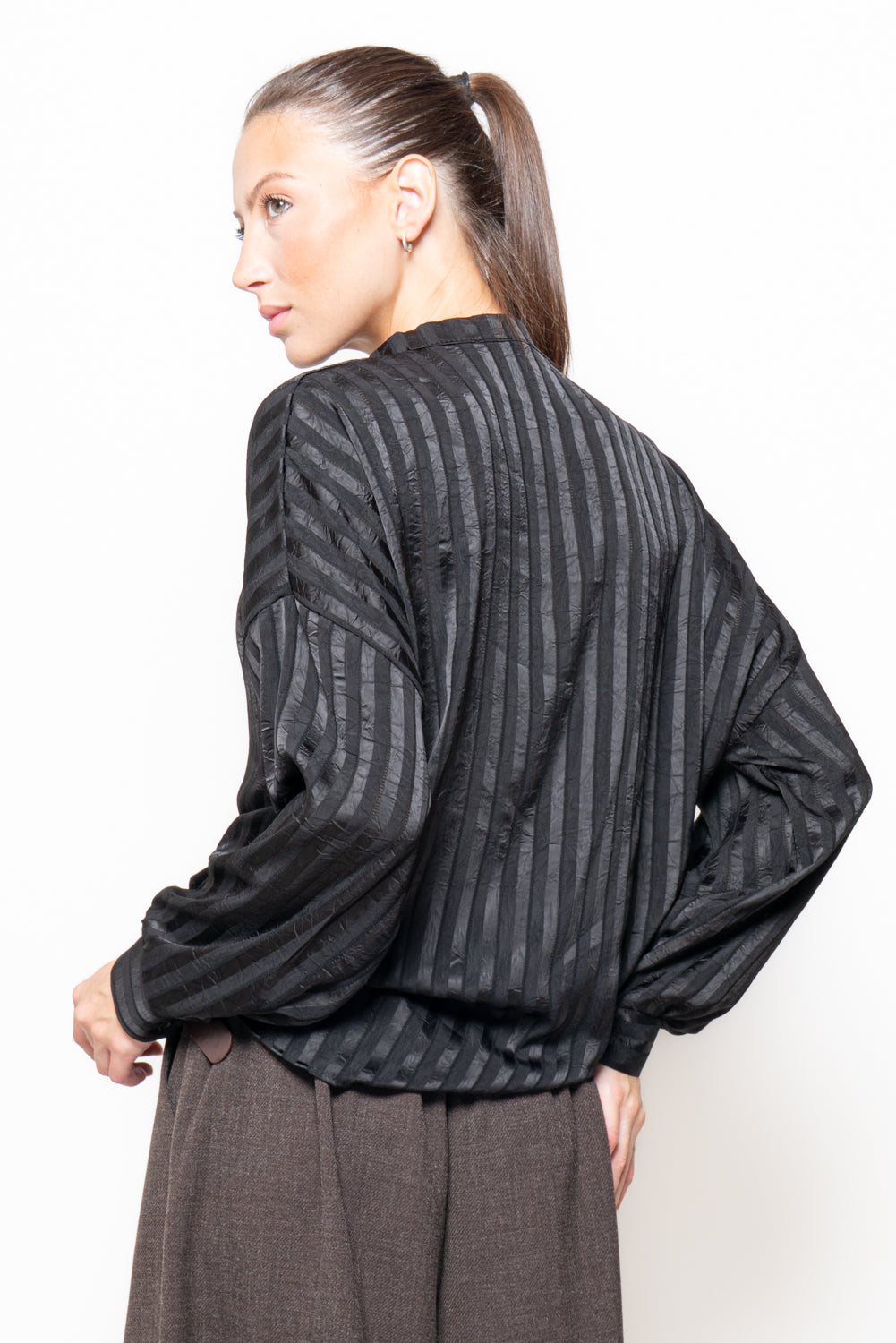 Camicia in tessuto rigato