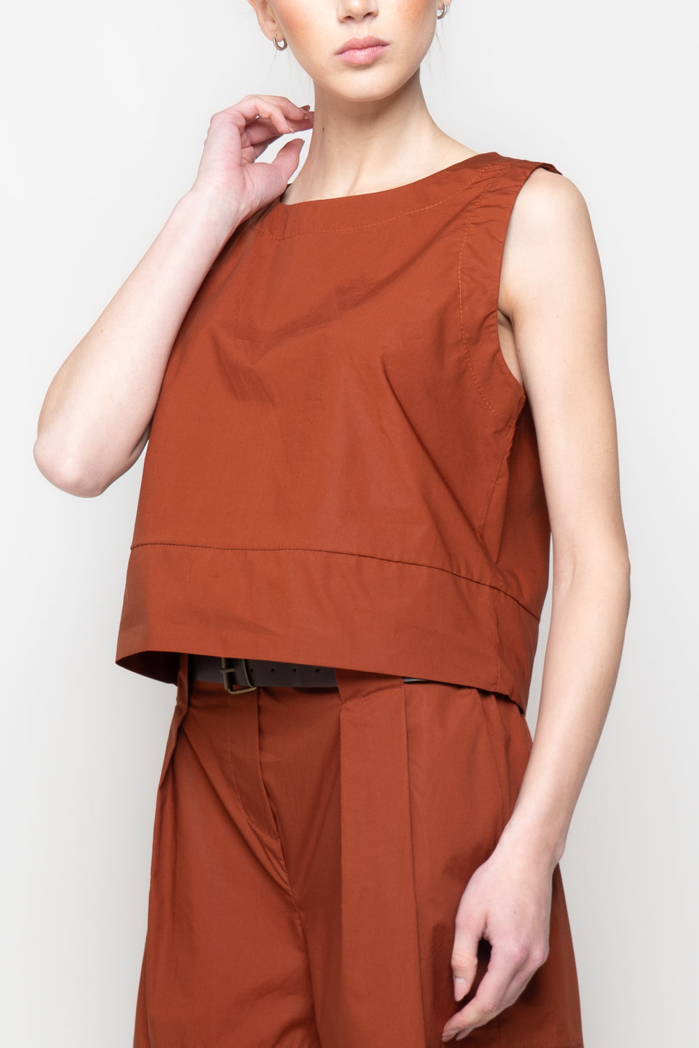 Top in cotone a scatola