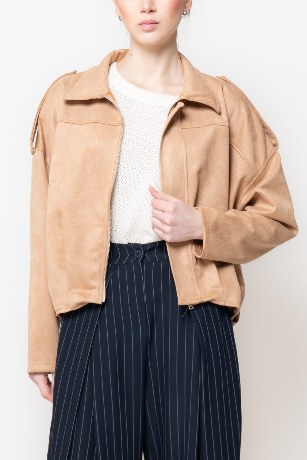 Giacca in Suede Taglio Vivo