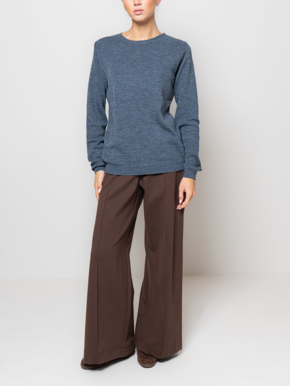 Maglia paricollo in misto lana