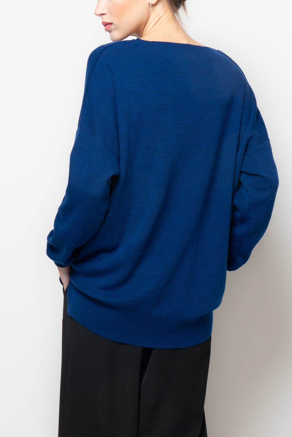 Maglia over misto lana