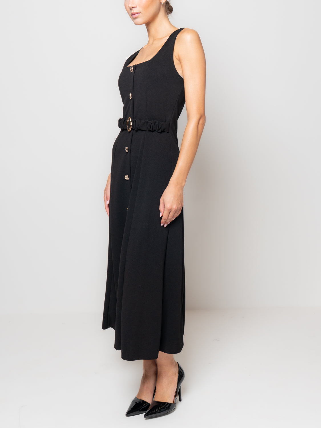 Abito con bottoni argento