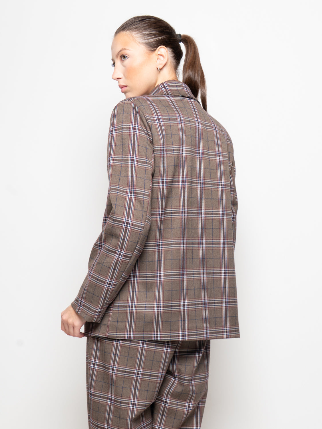 Blazer tartan oversize